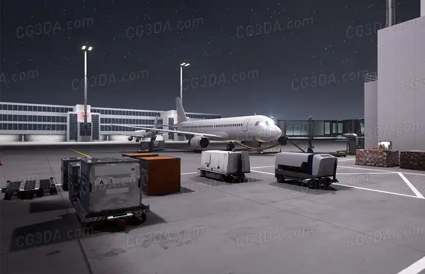 航空大楼/飞机场-ThreeDee Airport Asset Pack