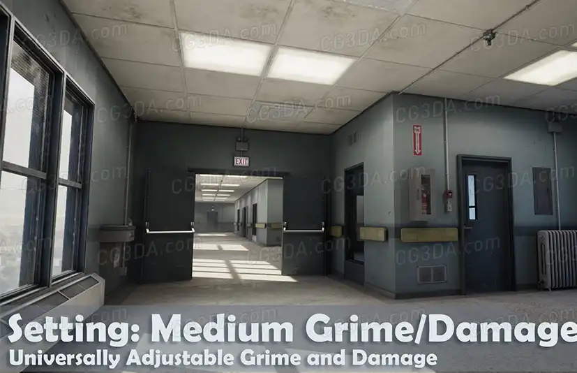 现代建筑内部走廊-Public Hallway Pack