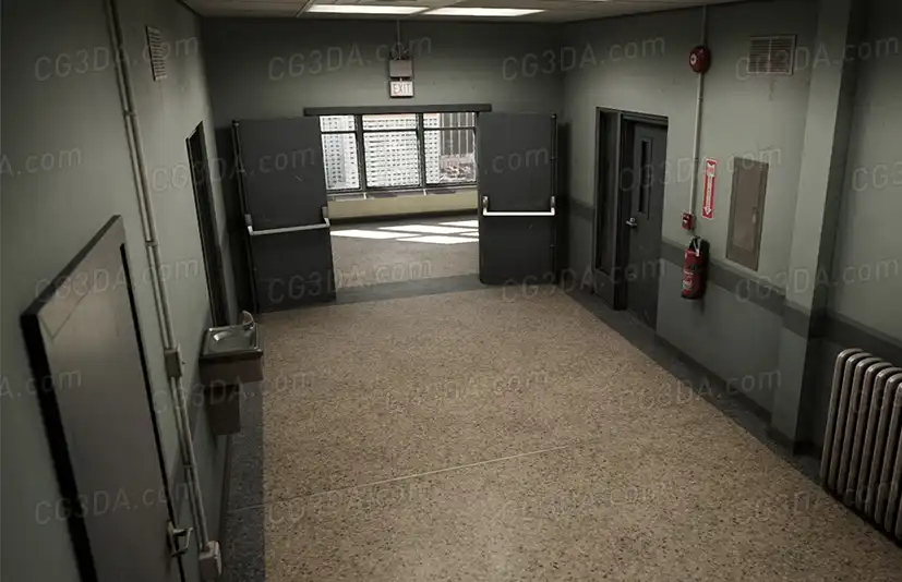 现代建筑内部走廊-Public Hallway Pack