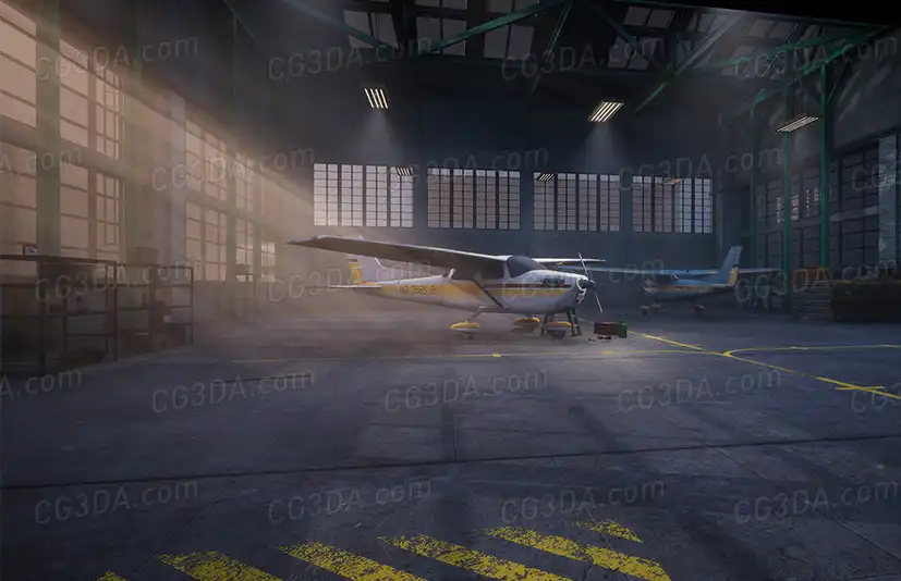 小型飞机停机库-Airplane Hangar