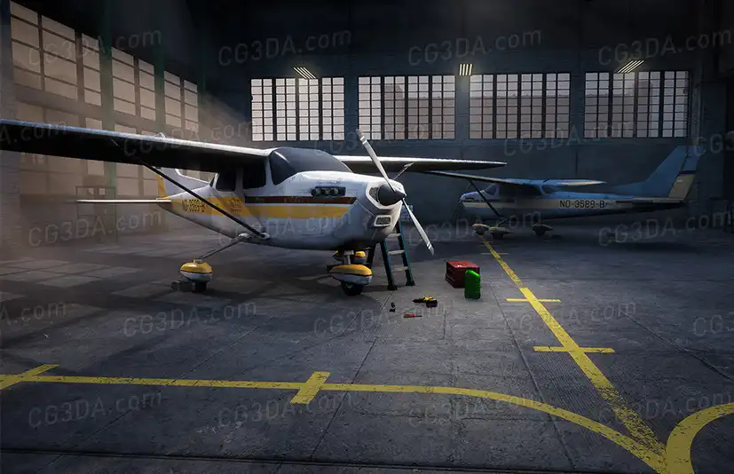 小型飞机停机库-Airplane Hangar