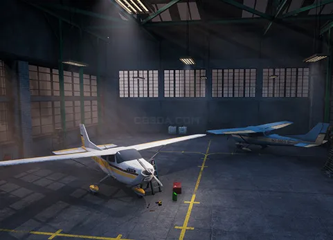 小型飞机停机库-Airplane Hangar