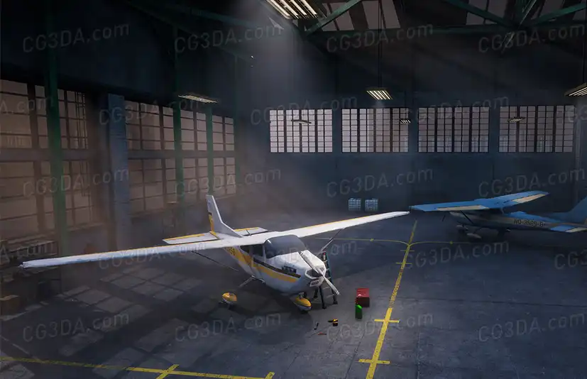 小型飞机停机库-Airplane Hangar