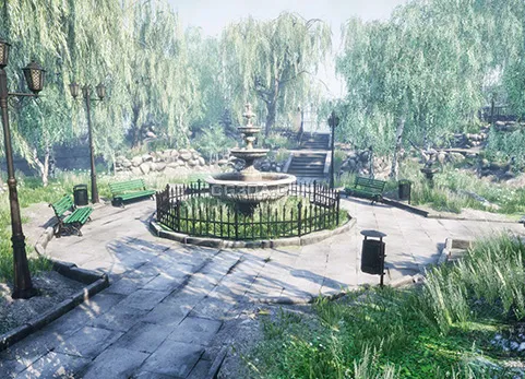 城市花园-Park Photo Scanned Assets