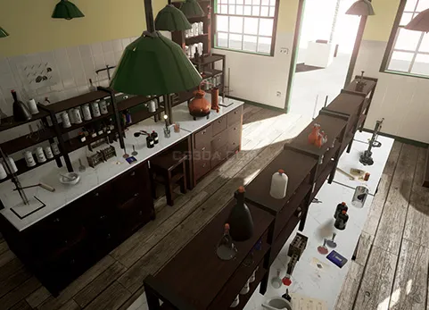 老式药剂师实验室-Old Style Pharmacist Laboratory