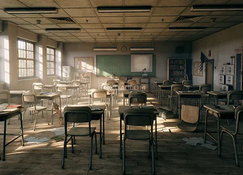 学校老旧教室-Old Classroom