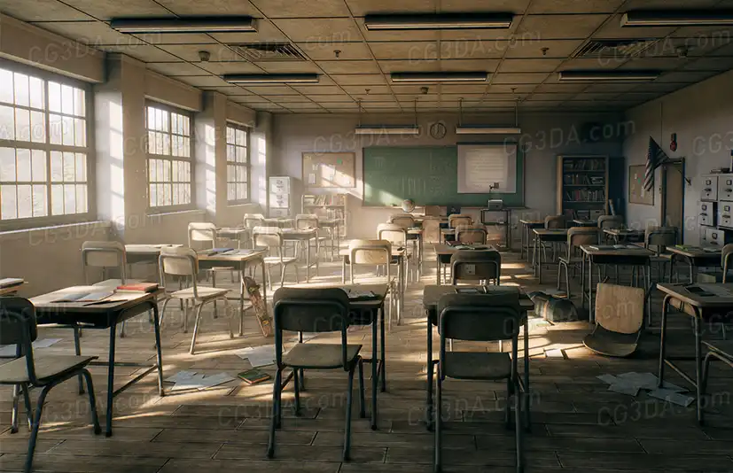 学校老旧教室-Old Classroom