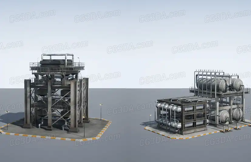 大型炼油厂-Oil Refinery Pack