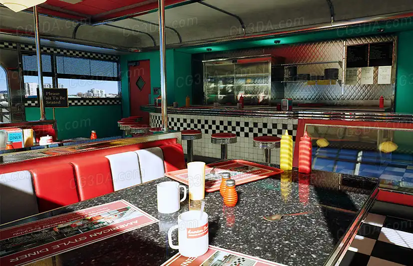 美式餐厅环境-American Style Diner