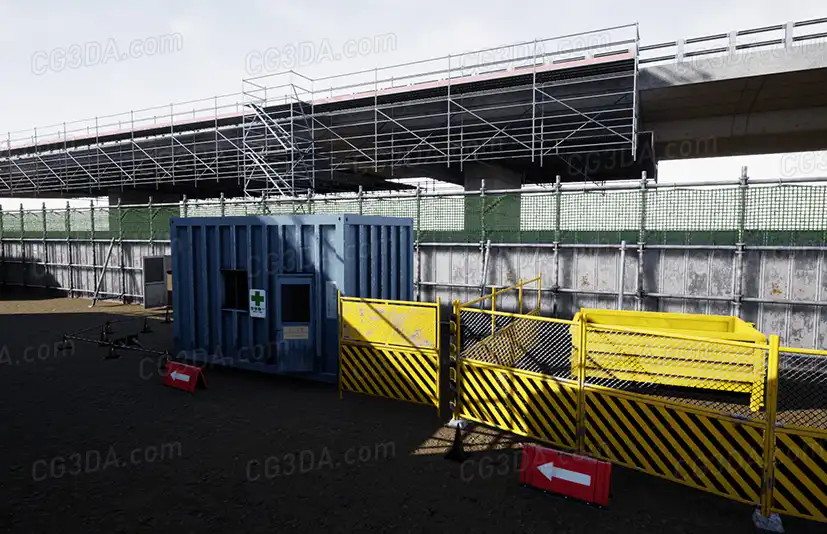 建筑工地现场-Modular Procedural Scaffold System