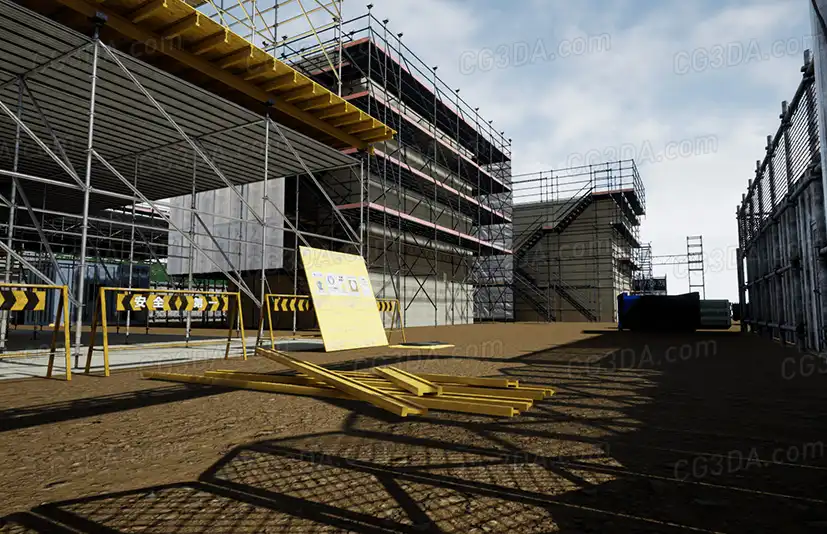 建筑工地现场-Modular Procedural Scaffold System