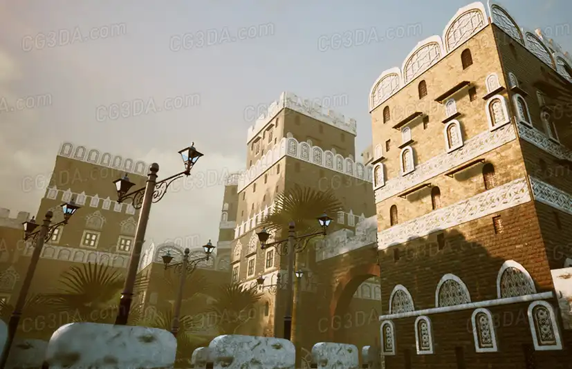 中东城镇建筑-Modular Middle Eastern Village Environment