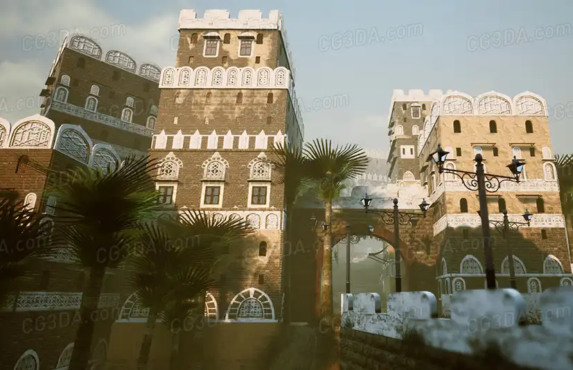 中东城镇建筑-Modular Middle Eastern Village Environment