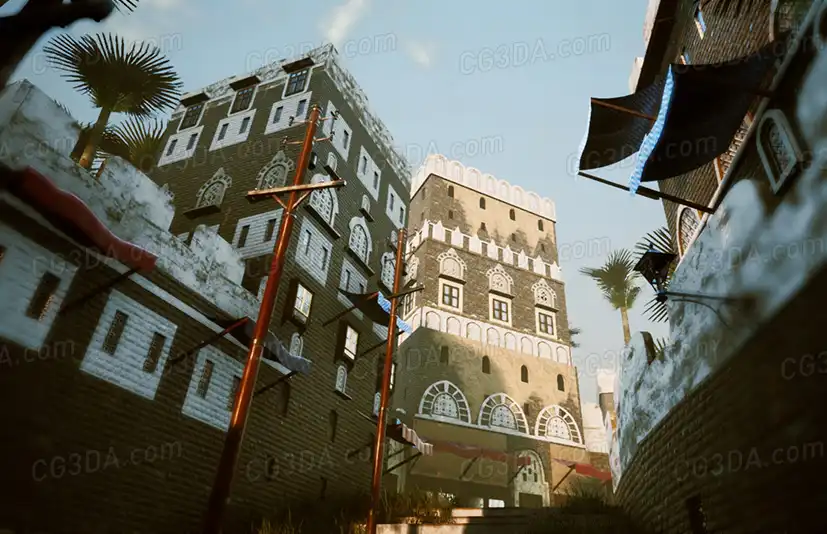 中东城镇建筑-Modular Middle Eastern Village Environment