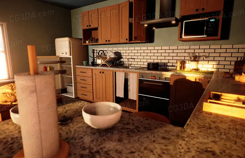 都市公寓厨房-Modular Apartment Kitchen