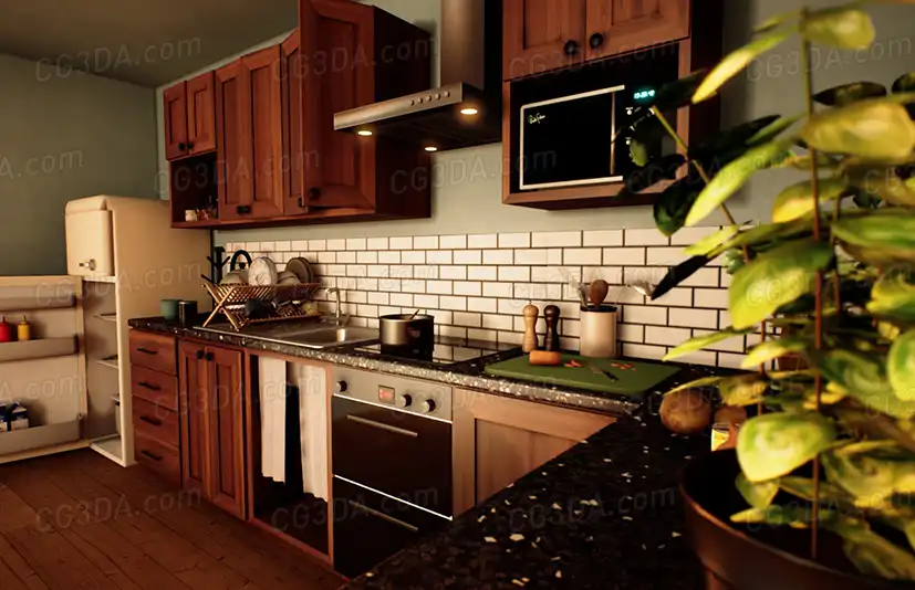都市公寓厨房-Modular Apartment Kitchen