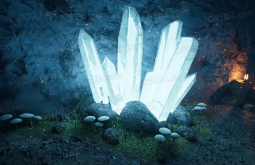 中世纪水晶矿洞-Crystal Mines - Scene and Assets
