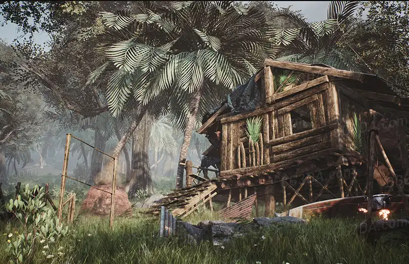 热带岛屿的废弃小屋-Abandoned Hut in Tropical Island (Survival / Post Apocalyptic )