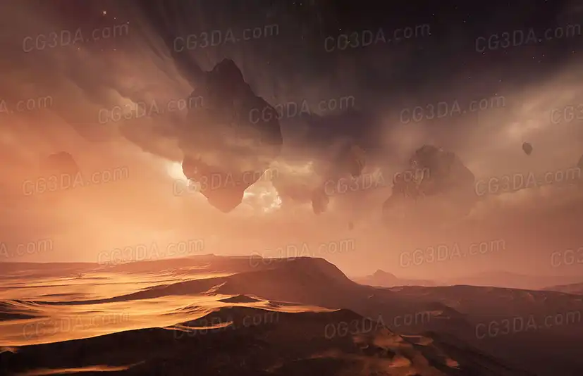 极光天空-Matte Painting Skybox Pack