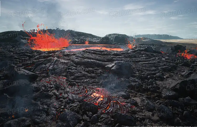 沙漠熔岩-MW Lava Desert Landscape