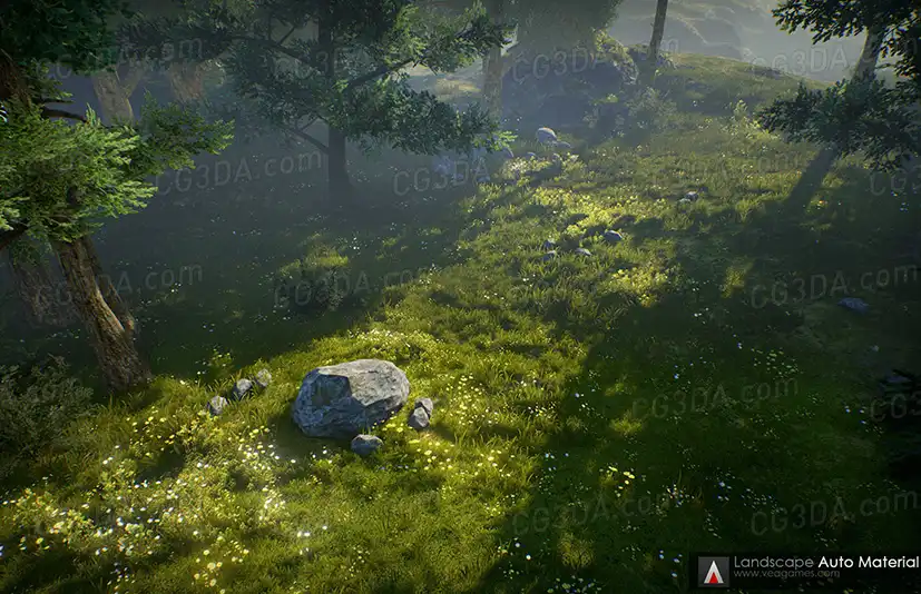 森林山石景观-Landscape Auto Material