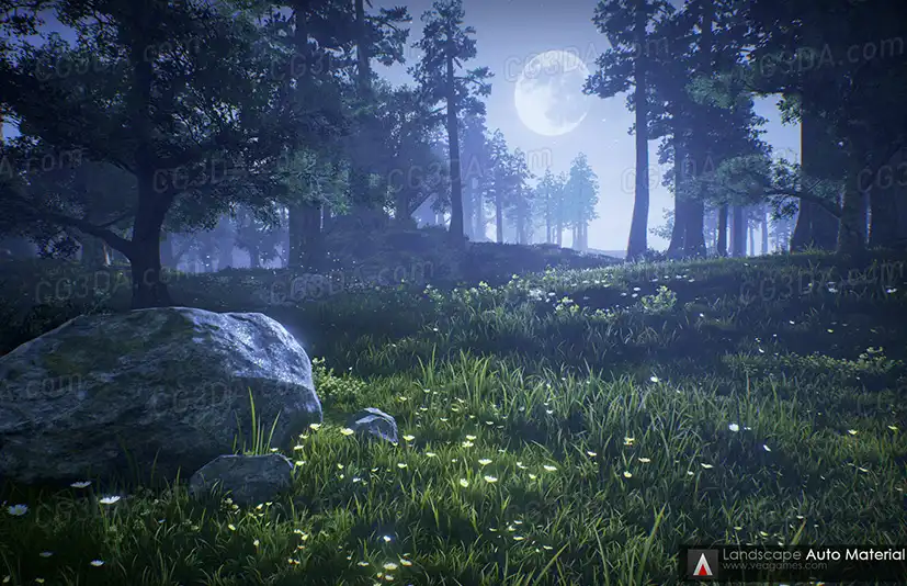 森林山石景观-Landscape Auto Material