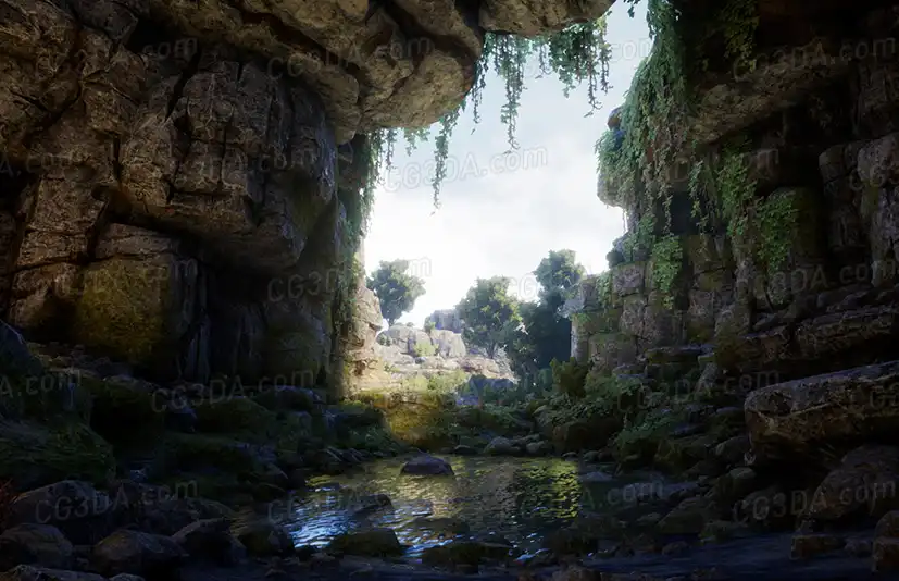 自然洞穴/悬崖-Nature Cave Cliff