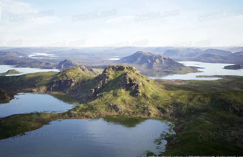 沼泽湿地-MW Meadow Wetlands Landscape