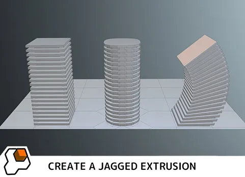 Blender创建锯齿状的挤压弯曲插件 - Zigzag Extrude v1.4.4