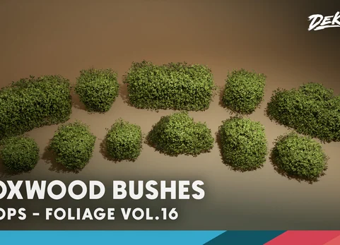 foliage VOL.16 - Boxwood Bushes (Nanite & Low Poly) - Foliage VOL.16 - Boxwood Bushes (Nanite & Low Poly)