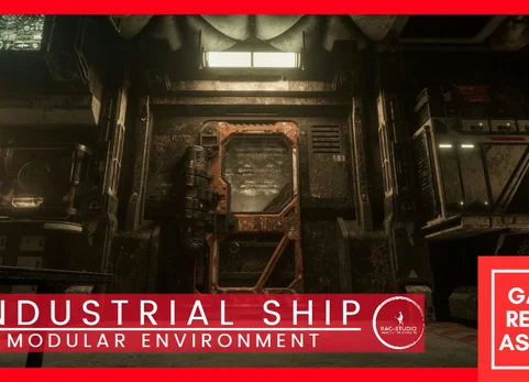 工业货船 UE5 资产包 - Industrial Ship