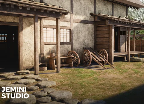 日式模块化民家（含内饰） - Japanese Modular Folk House (With Interiors)