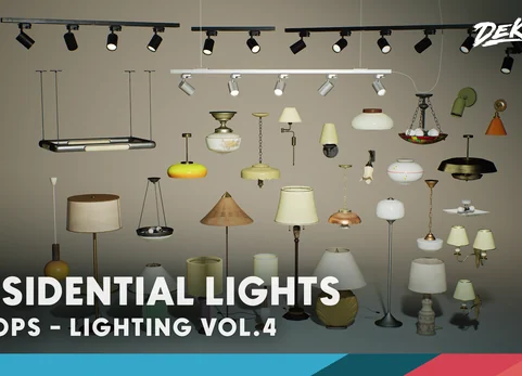 照明套装4 - 住宅（Nanite和低模） - Lighting VOL.4 - Residential (Nanite and Low Poly)