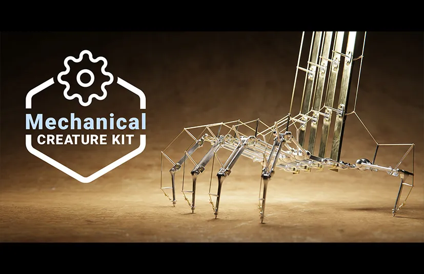 Blender机械零部件模型预设 - Mechanical Creature Kit v1.1