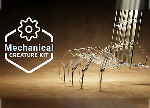 Blender机械零部件模型预设 - Mechanical Creature Kit v1.1