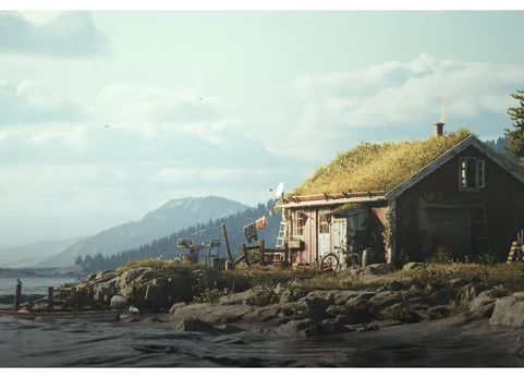 北欧渔舍 - 沿岸湖边小屋 [室内+室外] - Nordic Fishing Hut - Coastal Lakeside Cabin [Interior + Exterior]