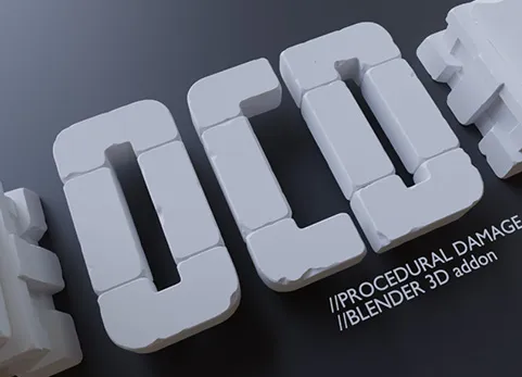 Blender一键生成陈旧破损效果插件 OCD V2.3.0 One Click Damage