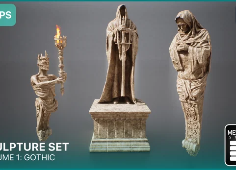 哥特式雕塑套装 - Sculpture Set - V.01: Gothic