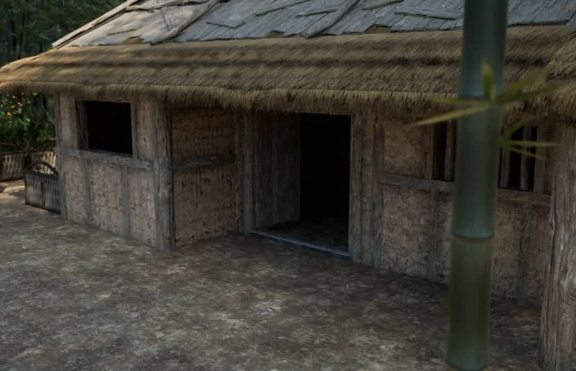 废旧小屋房子场景 - ChineseMedievalCountrysideFarmerHouse