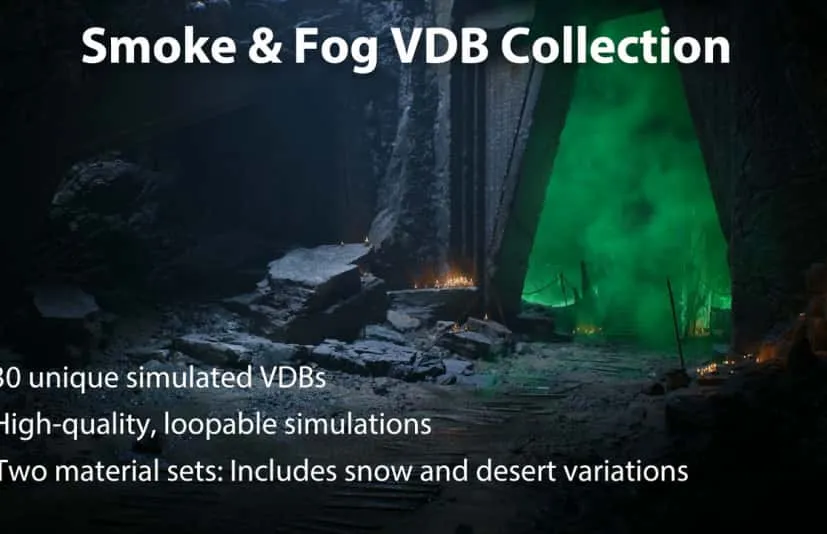沙漠风沙暴雪特效 Desert Snow VDB Collection Vol.2