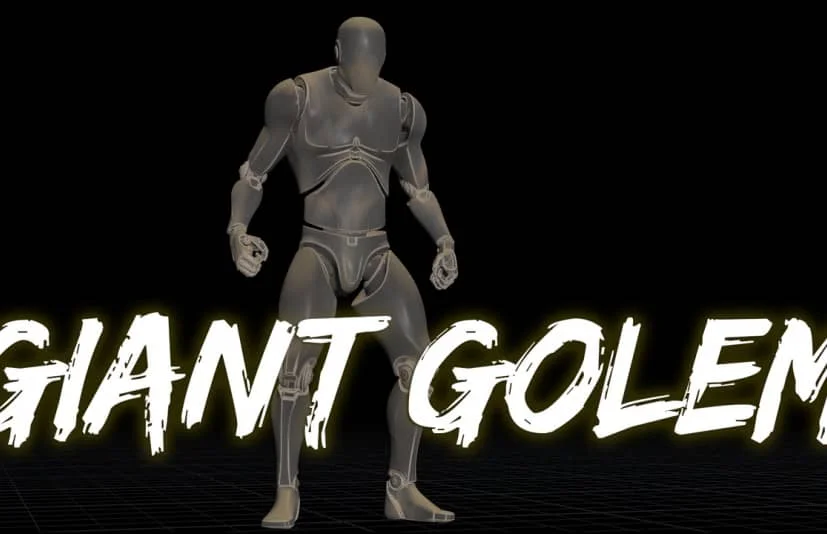 巨人傀儡BOSS攻击动画包 Giant Golem AnimSet