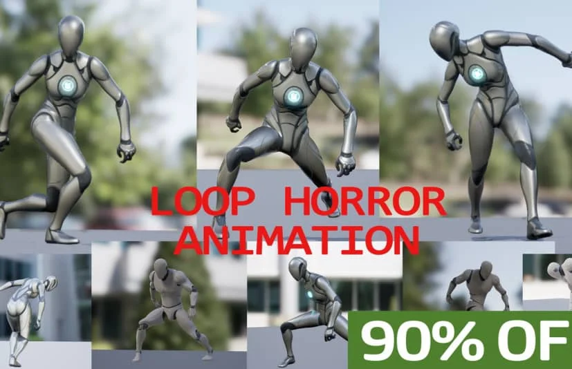 人物运动角色动作循环动画 Loop Horror Animations