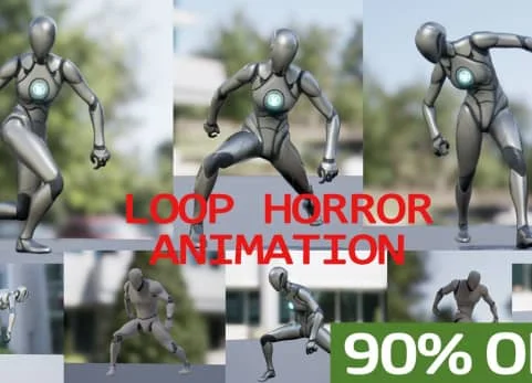 人物运动角色动作循环动画 Loop Horror Animations