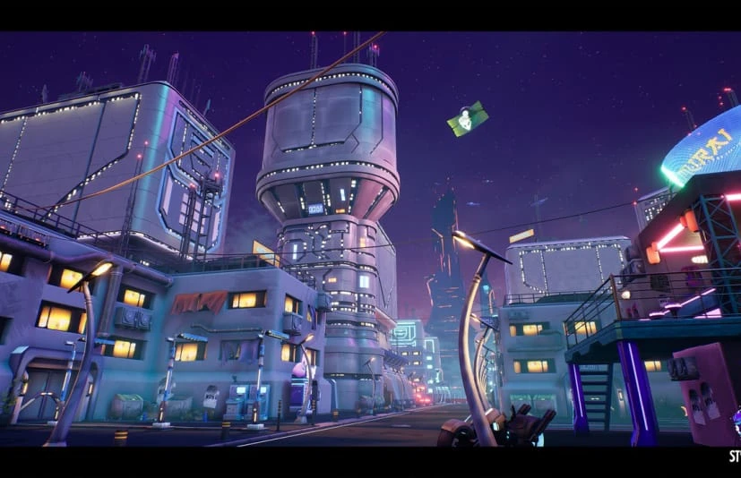 赛博朋克街道 Modular Stylized Cyberpunk Street