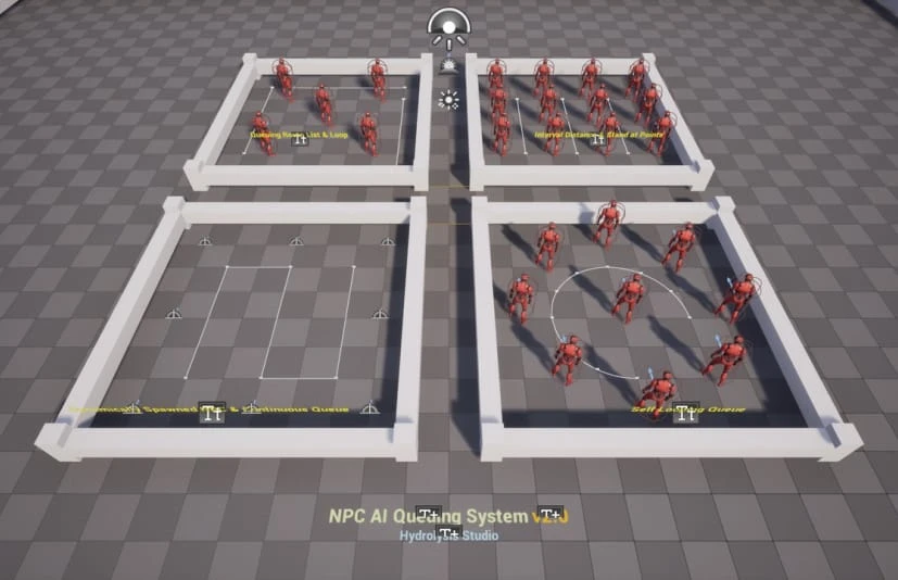 游戏人物NPC排队系统 - NPC AI Queuing System