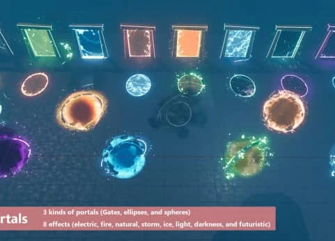 交互式传送门特效 - Portals VFX pack (+ interactions)