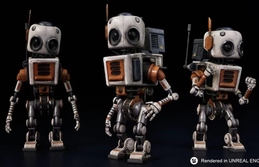 低多边形机器人角色模型 Robot Robbie 01