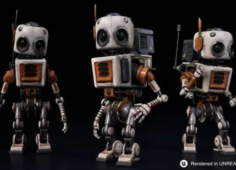 低多边形机器人角色模型 Robot Robbie 01