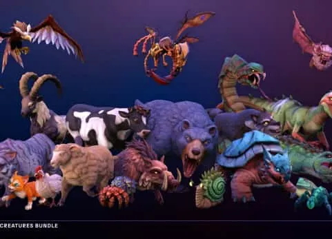 风格化奇幻生物 Stylized Fantasy Creatures Bundle