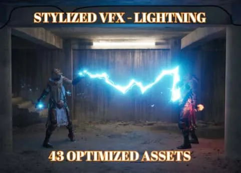 风格化卡通闪电粒子特效 Stylized VFX - Lightning